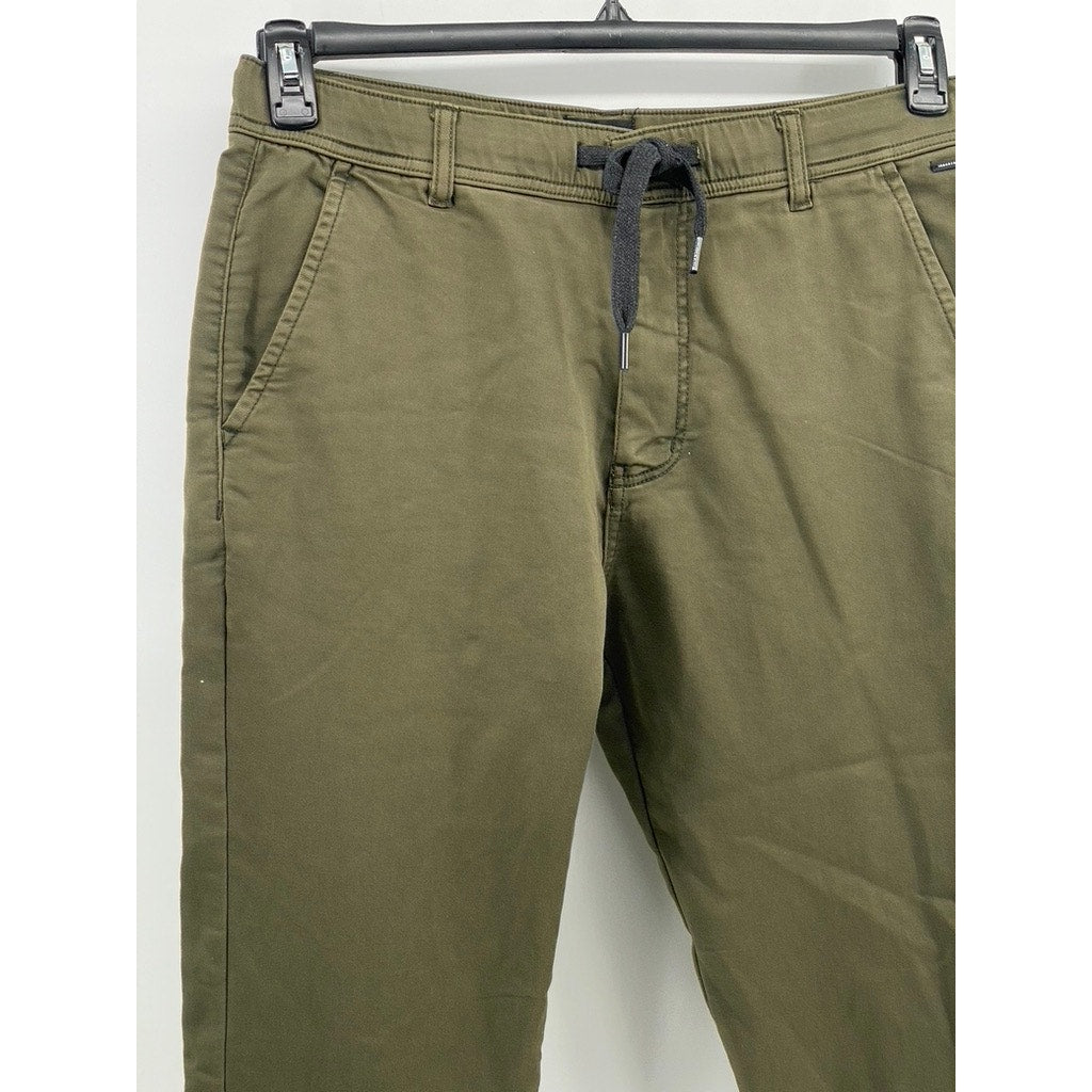 GARMENT MAKERS INDUSTRIE Men's Olive Green Drawstring Casual Jogger Pants SZ 36