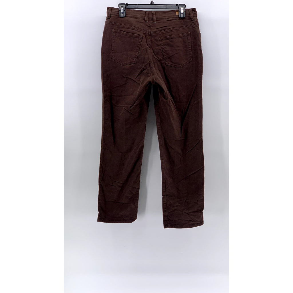GLORIA VANDERBILT Women's Brown Straight-Leg Short-Length Pants SZ 12