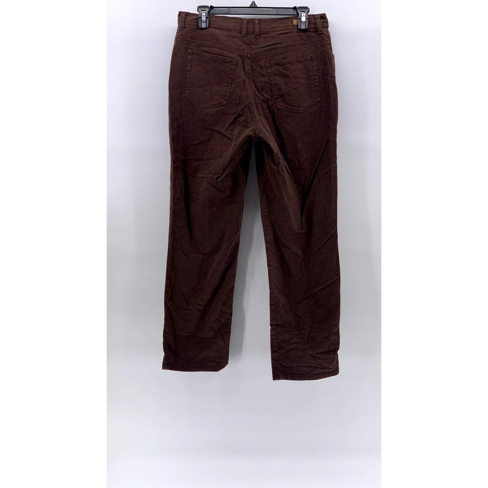 GLORIA VANDERBILT Women's Brown Straight-Leg Short-Length Pants SZ 12
