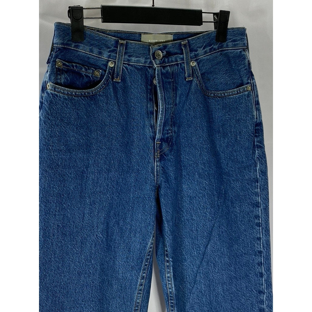 EVERLANE Women's Dark Blue Denim The 90's Cheeky Organic Cotton Ankle Jean SZ 26