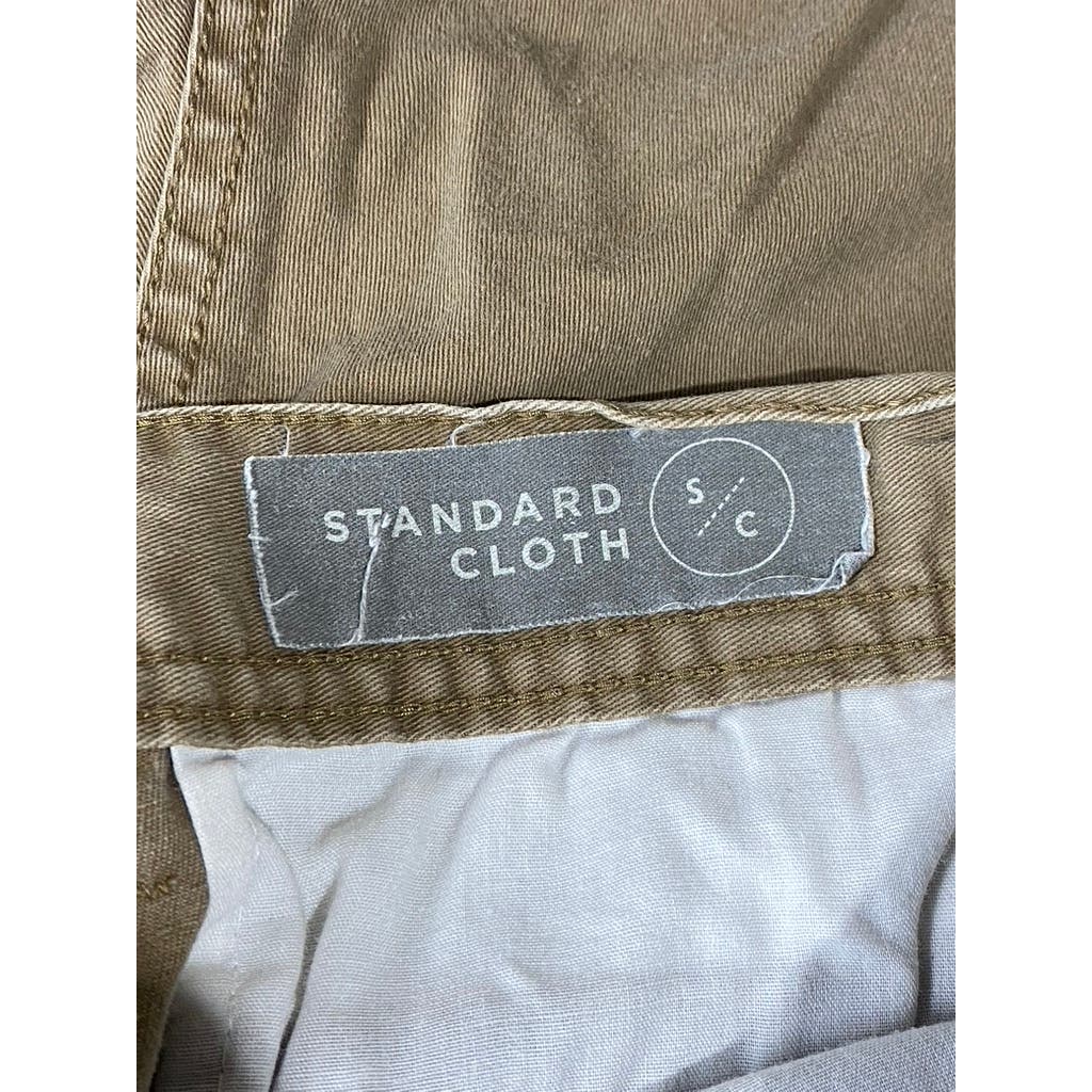STANDARD CLOTH Men's Tan Skinny Four-Pocket Chino Shorts SZ 32