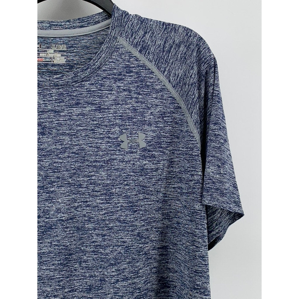 UNDER ARMOUR Men's Blue HeatGear Loose Fit Short Sleeve T-Shirt SZ XL