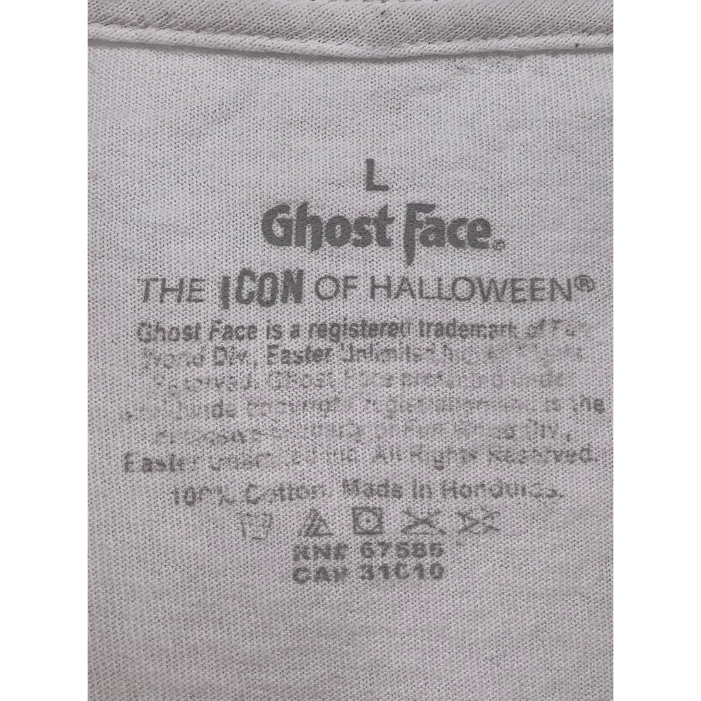 GHOST FACE Men's White Vintage Graphic Short Sleeve T-Shirt SZ L