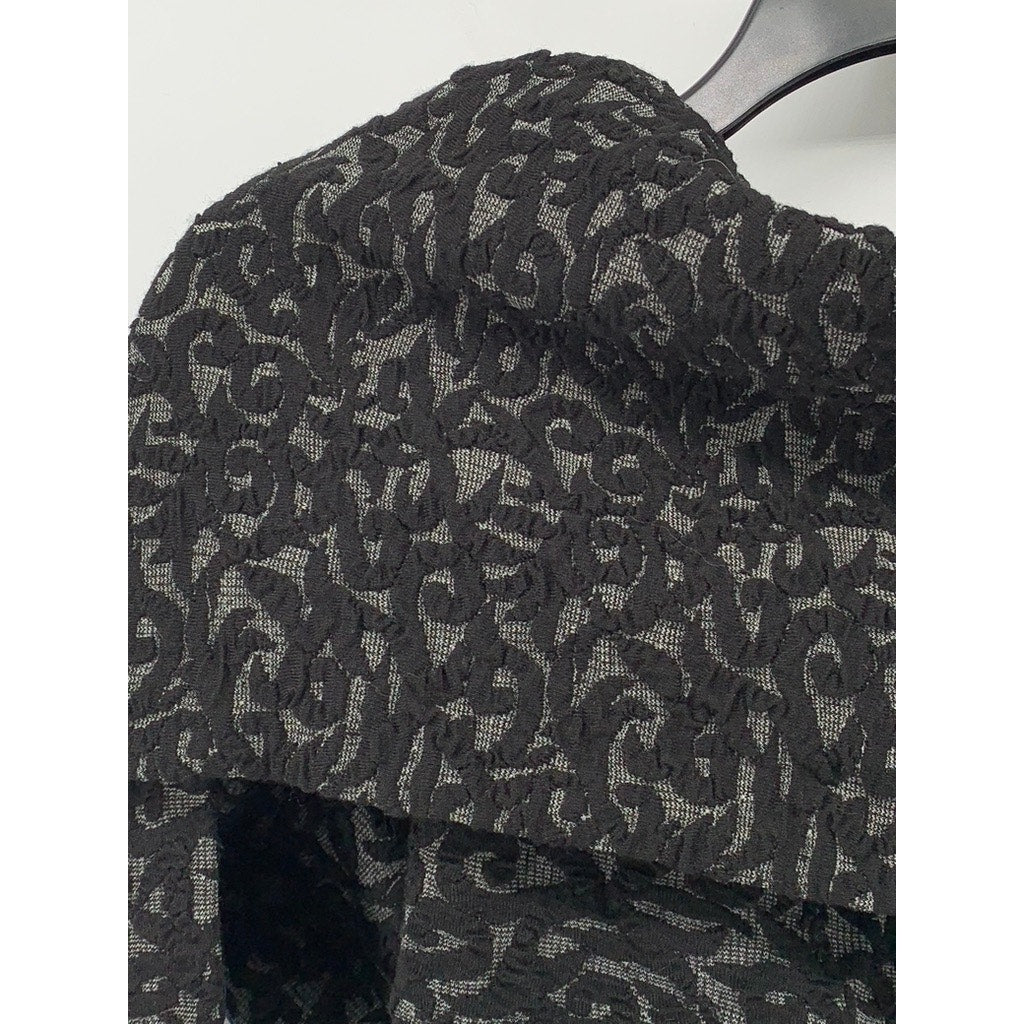LORRAINE PARISH FOR LAKOTA Women's Petite Black-Gray Printed Dress SZ XS