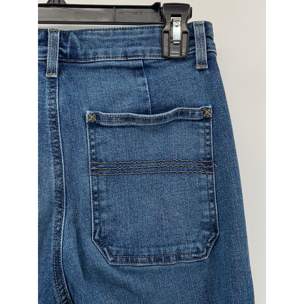 L.L.BEAN Women's Medium Tall Blue 207 Vintage High-Rise Wide-Leg Jeans SZ 2 M/T