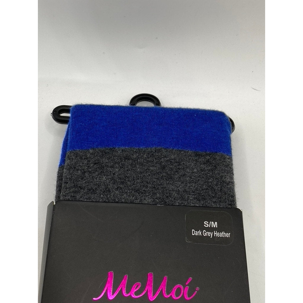 MEMOI Women's Dark Gray Heather Striped-Printed Palette Sweater Tights SZ S/M