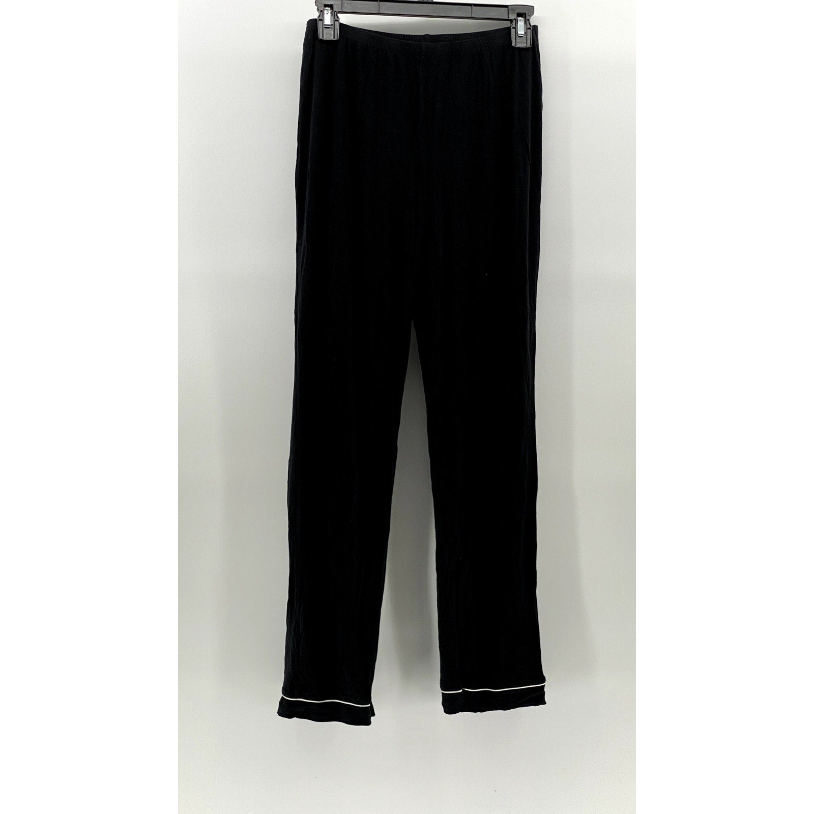 UNBRANDED Women's Black Pull-On Relaxed-Fit Straight Leg Pajama Pant SZ S