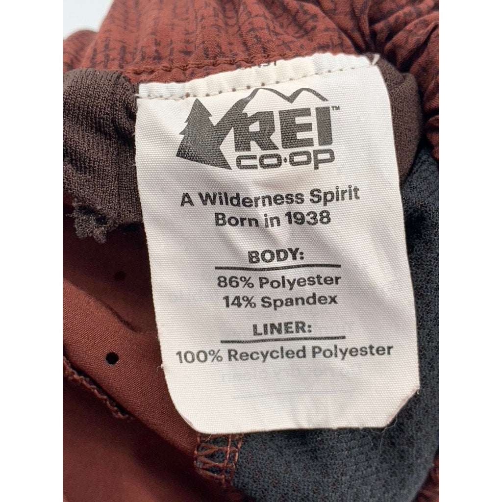 REI Men's Burgundy Drawstring Swim Trunks SZ L