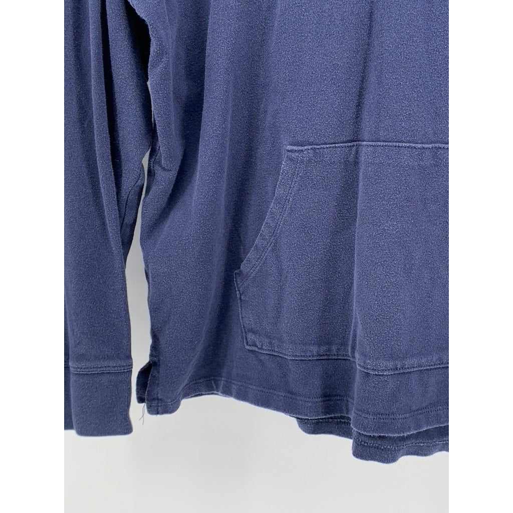 CHAMPION Women's Washed Navy Script Logo Hoodie SZ S