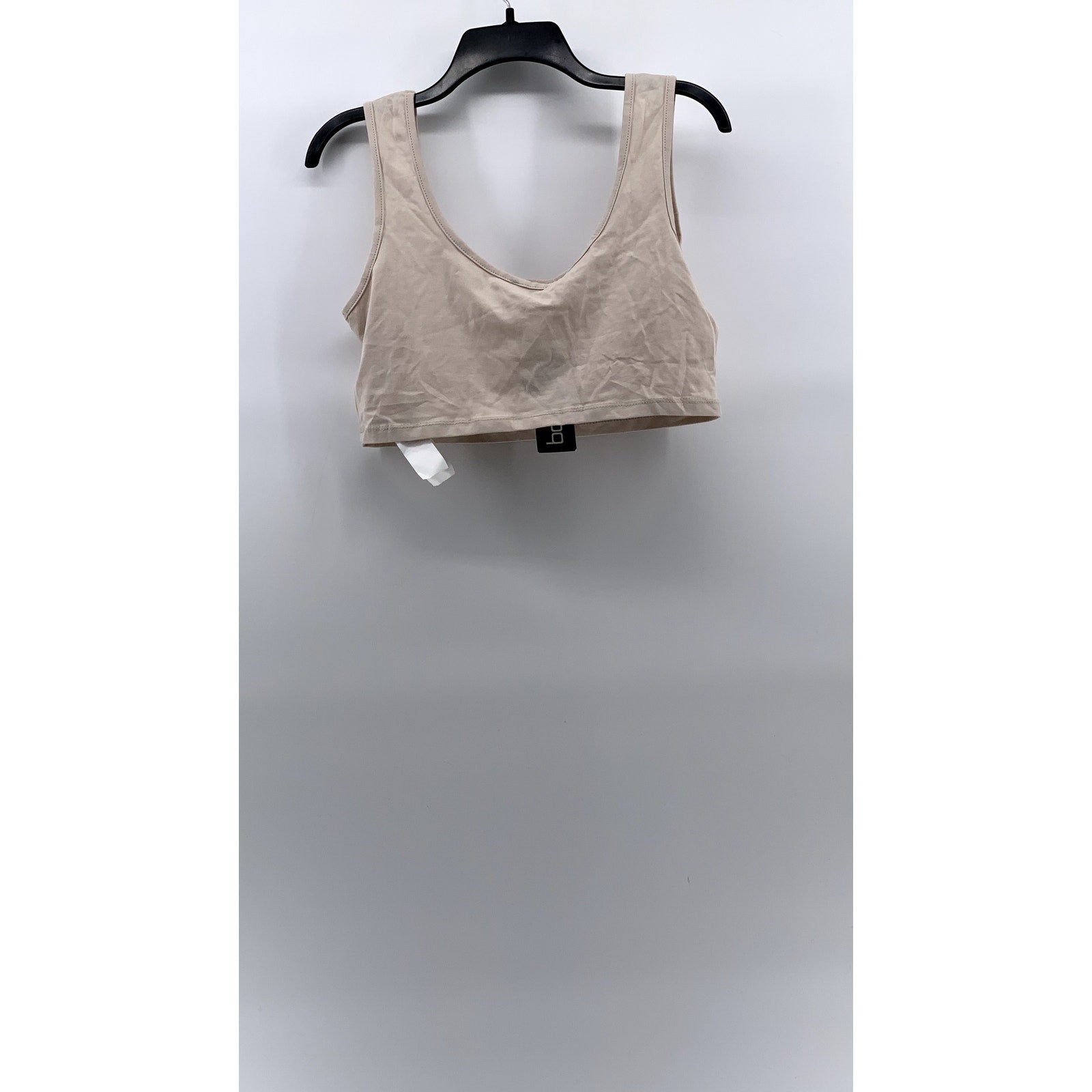 BOOHOO Women's Stone Scoop-Neck Cropped Tank Top SZ 10