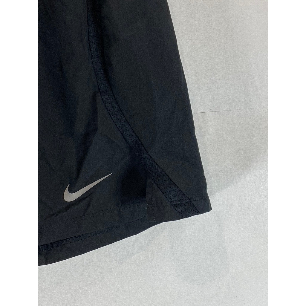 NIKE Men's Solid Black Dri-Fit Elastic Waist Pull-On Active Shorts SZ M