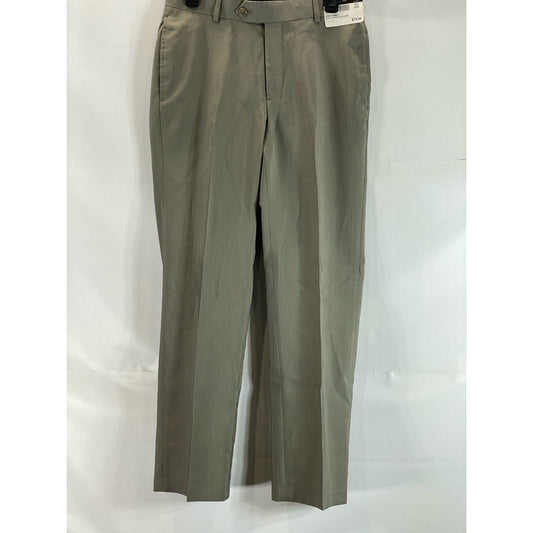 PRONTO UOMO Men's Gray Modern-Fit Flat Front Dress Pants SZ 30X30
