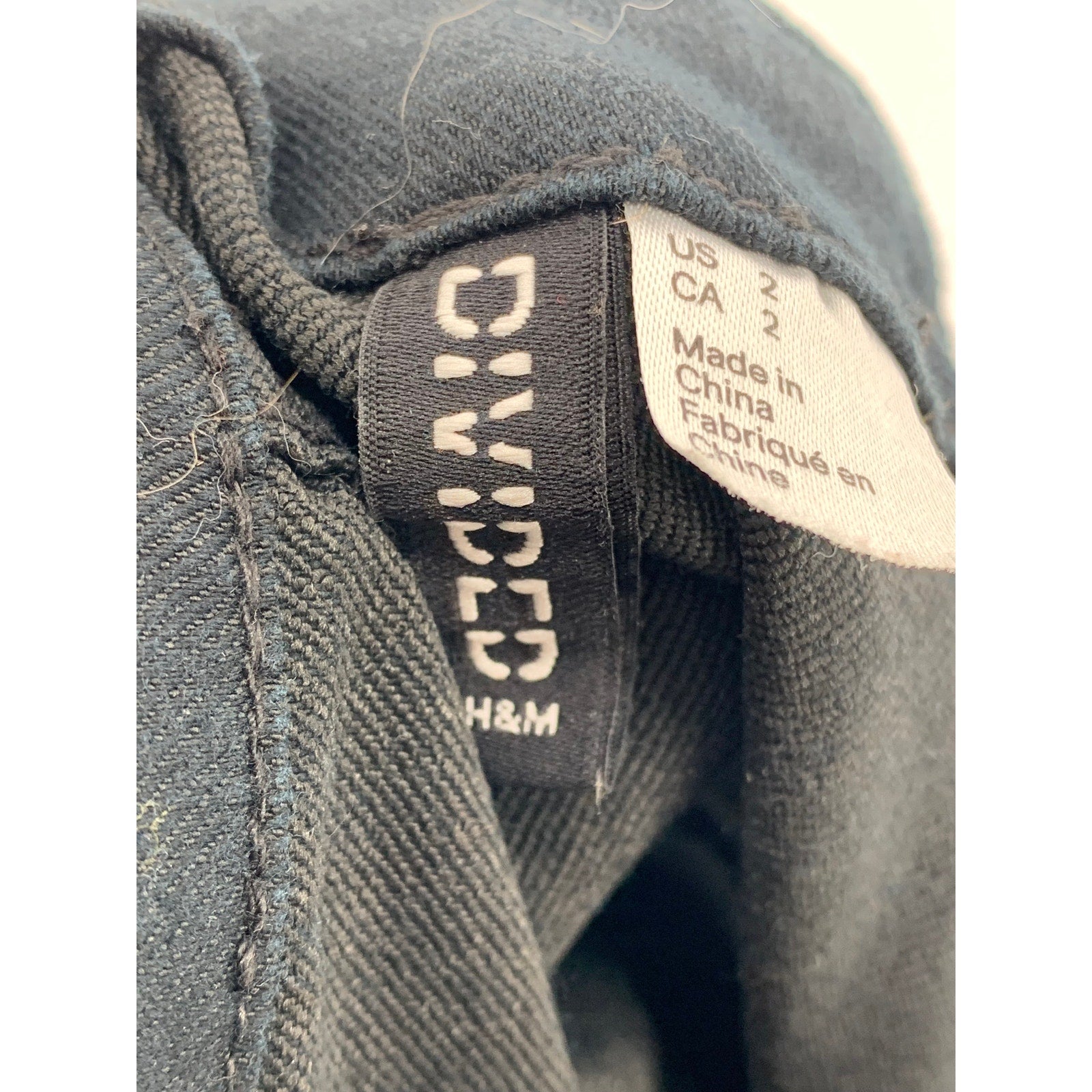DIVIDED By H&M Women's Black Denim Button-Up A-Line Mini Dress SZ 2