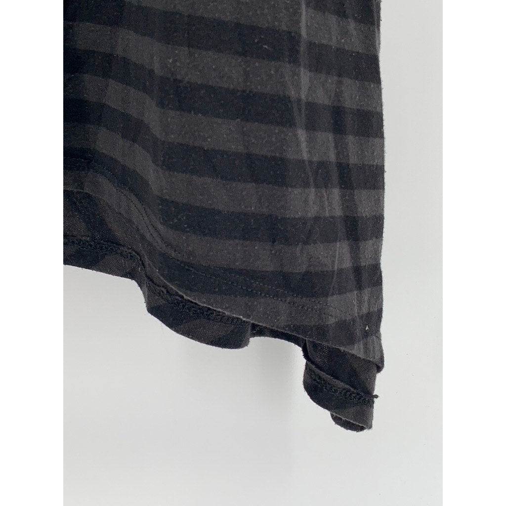 GREAT NORTHWEST INDIGO Women's Plus Black-Gray Striped Long Sleeve Top SZ 2X