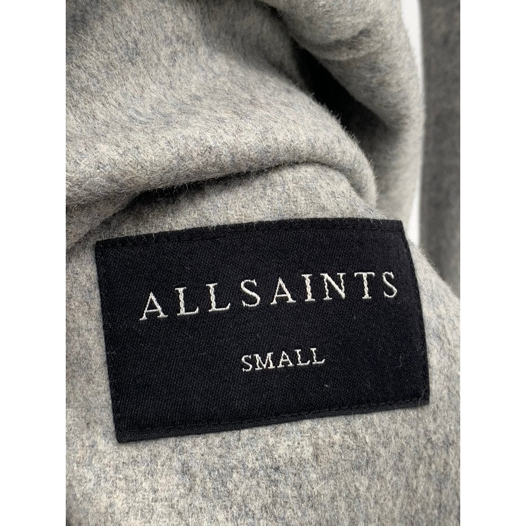 ALLSAINTS Men's Gray Wool Two-Button Coat SZ S