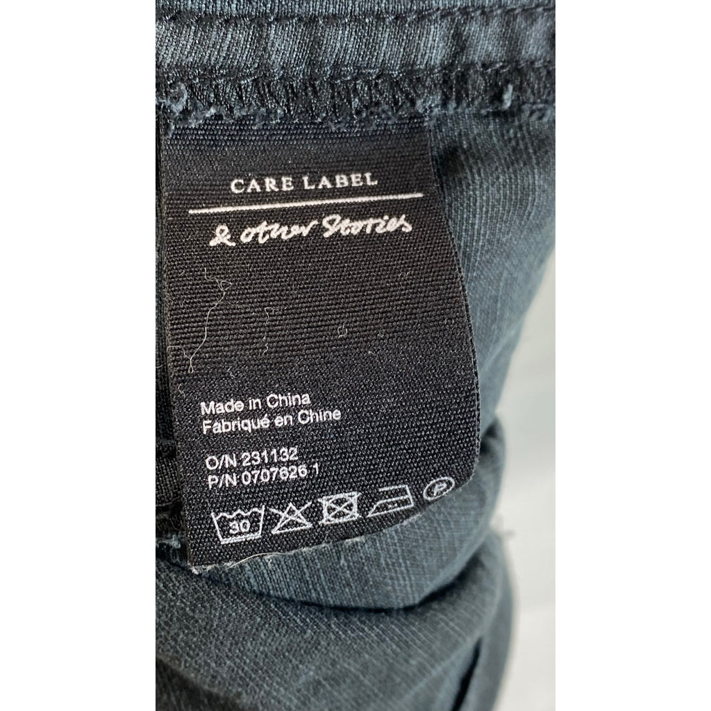 STOCKHOLM ATELIER Women's Black Short Sleeve Utility Tie-Waist Mini Dress SZ 2