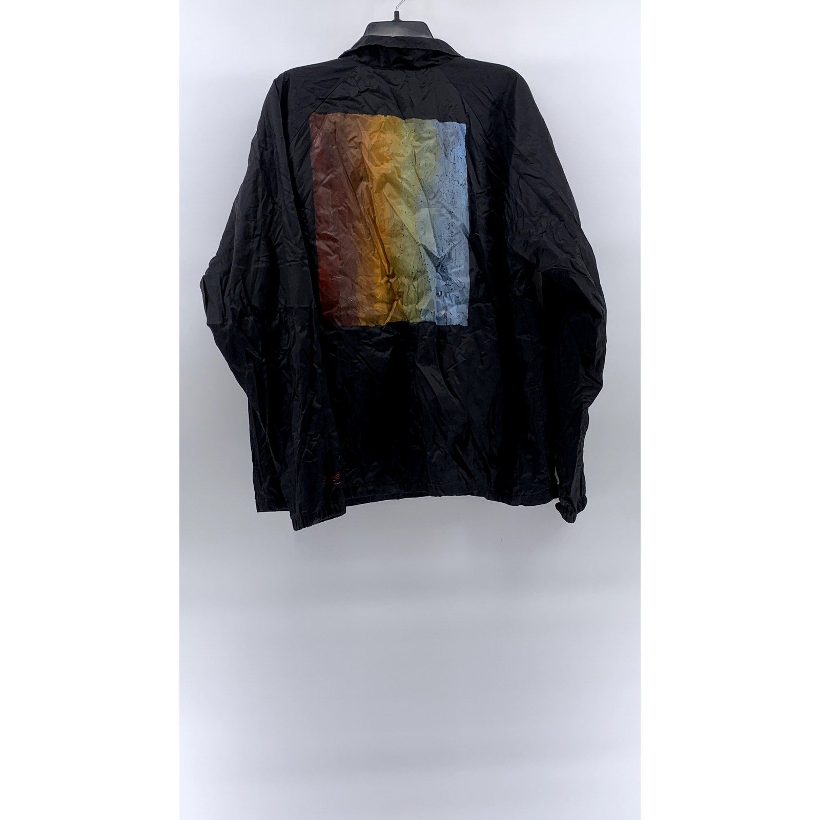 CONTROLLED SUBSTANCE Men's Black-Multi Snap-Button Nylon Jacket SZ XL