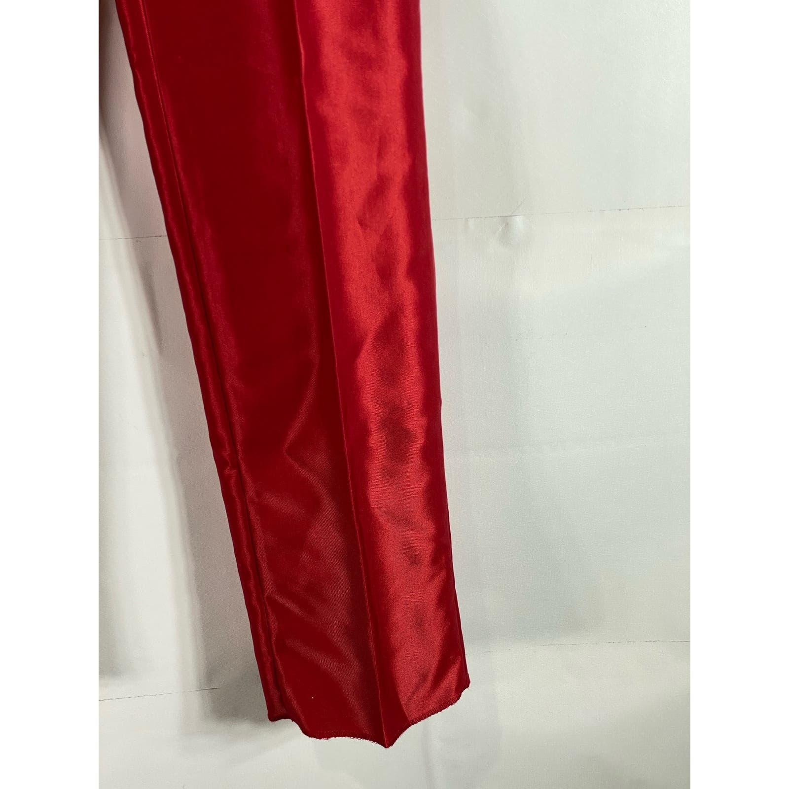FERRECCI Men's Red Satin Short Super 150's Flat Front Suit Pant SZ 28S