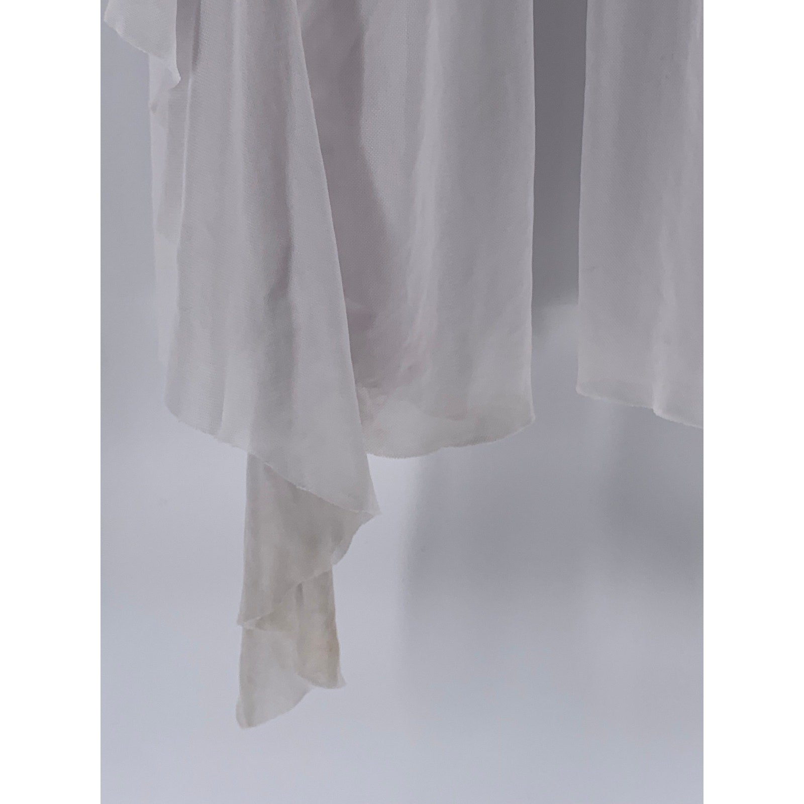 FASHION NOVA Women's White Sheer Sunshine See Through Fringe Cover-Up Pants SZ S