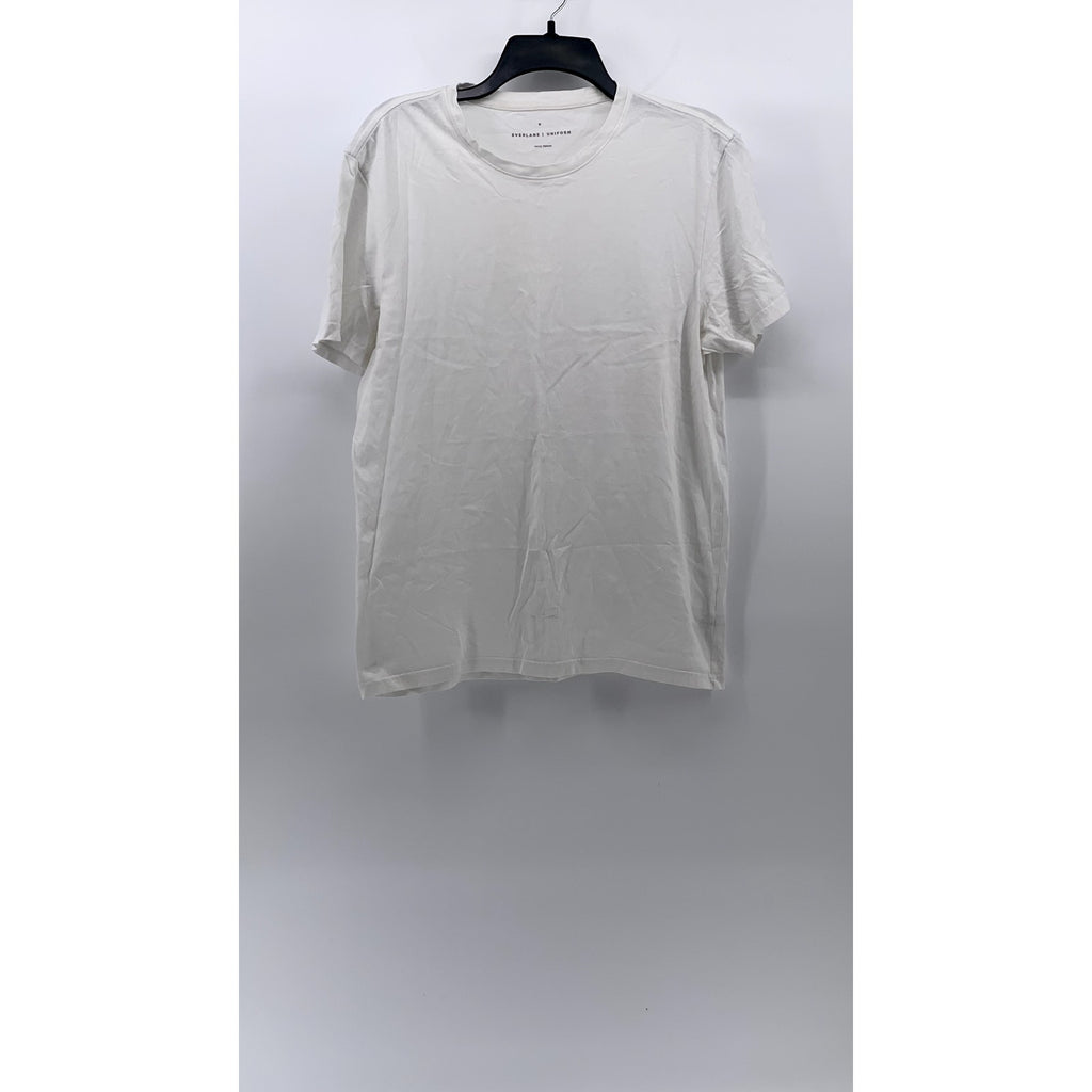 EVERLANE Men's White Organic Cotton Crewneck Short Sleeve Uniform T-Shirt SZ M