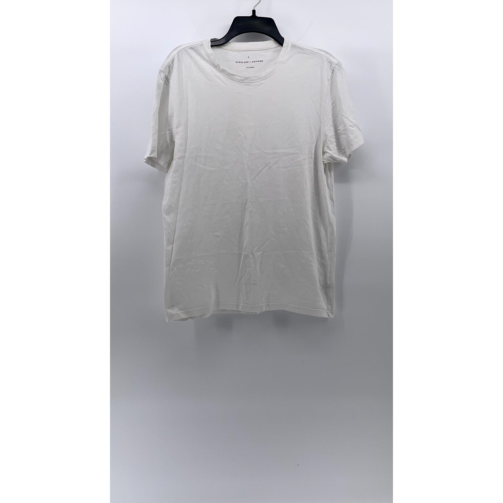 EVERLANE Men's White Organic Cotton Crewneck Short Sleeve Uniform T-Shirt SZ M