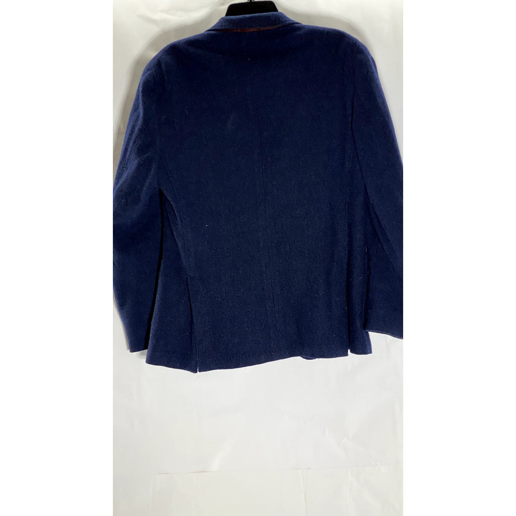 MASSIMO DUTTI Men's Navy Cashmere Two-Button Long Sleeve Collar Blazer SZ 38