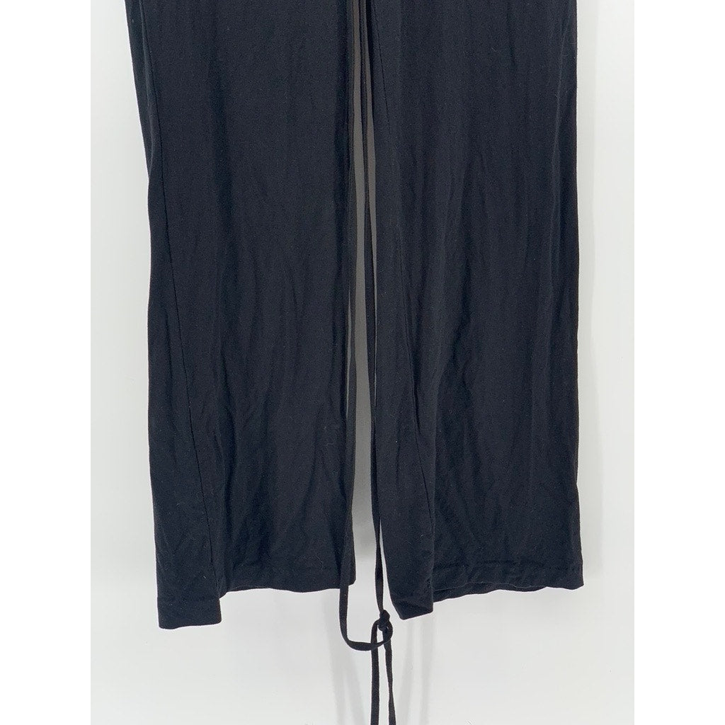 I.AM.GIA Women's Black Ruched Drawstring Relaxed-Fit Wide-Leg Pull-On Pant SZ S