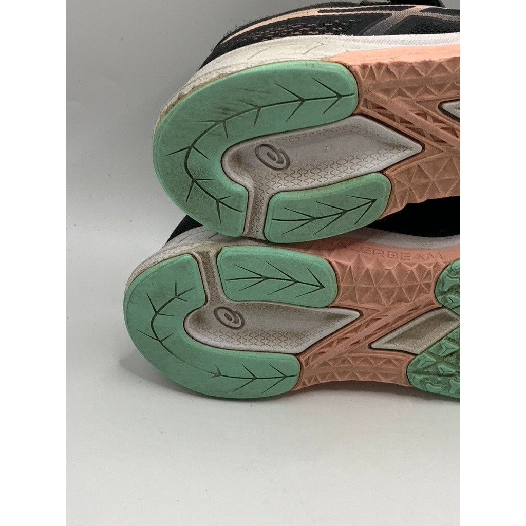 ASCIS Girls' Black Mesh Lazerbeam Running Lace-Up Sneakers SZ 2