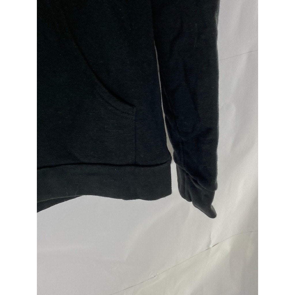 NEXTLEVEL APPAREL Men's Black/Red Custom Embroidered Logo Zip-Up Sweater SZ M