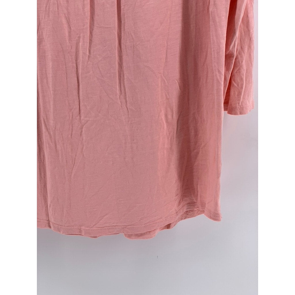 SONOMA GOODS FOR LIFE Women's Light Pink Eyelet Long Sleeve Top SZ L