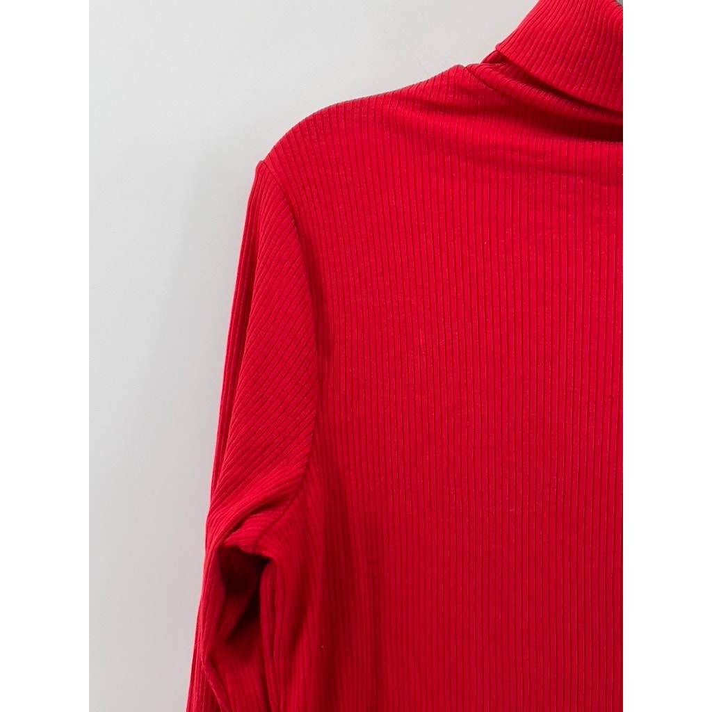 OLD NAVY Women's Red Solid Knit Pullover Turtleneck Sweater SZ L
