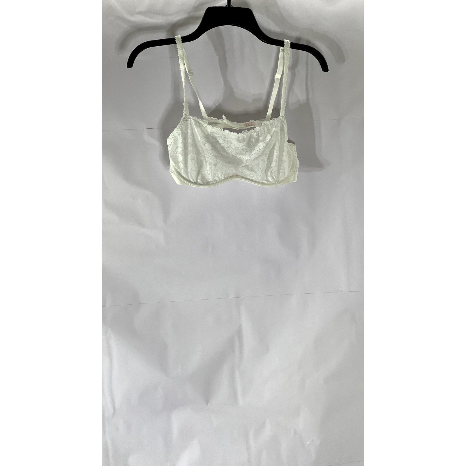 PINK By VICTORIA SECRET Women's White Floral Lace Adjustable Strap Bra SZ M
