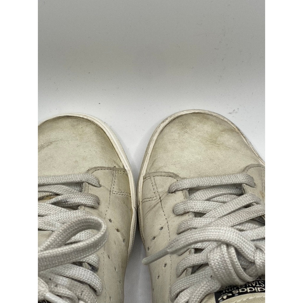 ADIDAS Women's Beige Suede Stan Smith Lace-Up Regular-Fit Casual Sneakers SZ 6.5