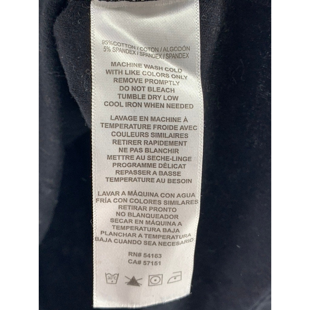 CALVIN KLEIN Women's Black Performance Stretch Short Sleeve Shirt SZ L