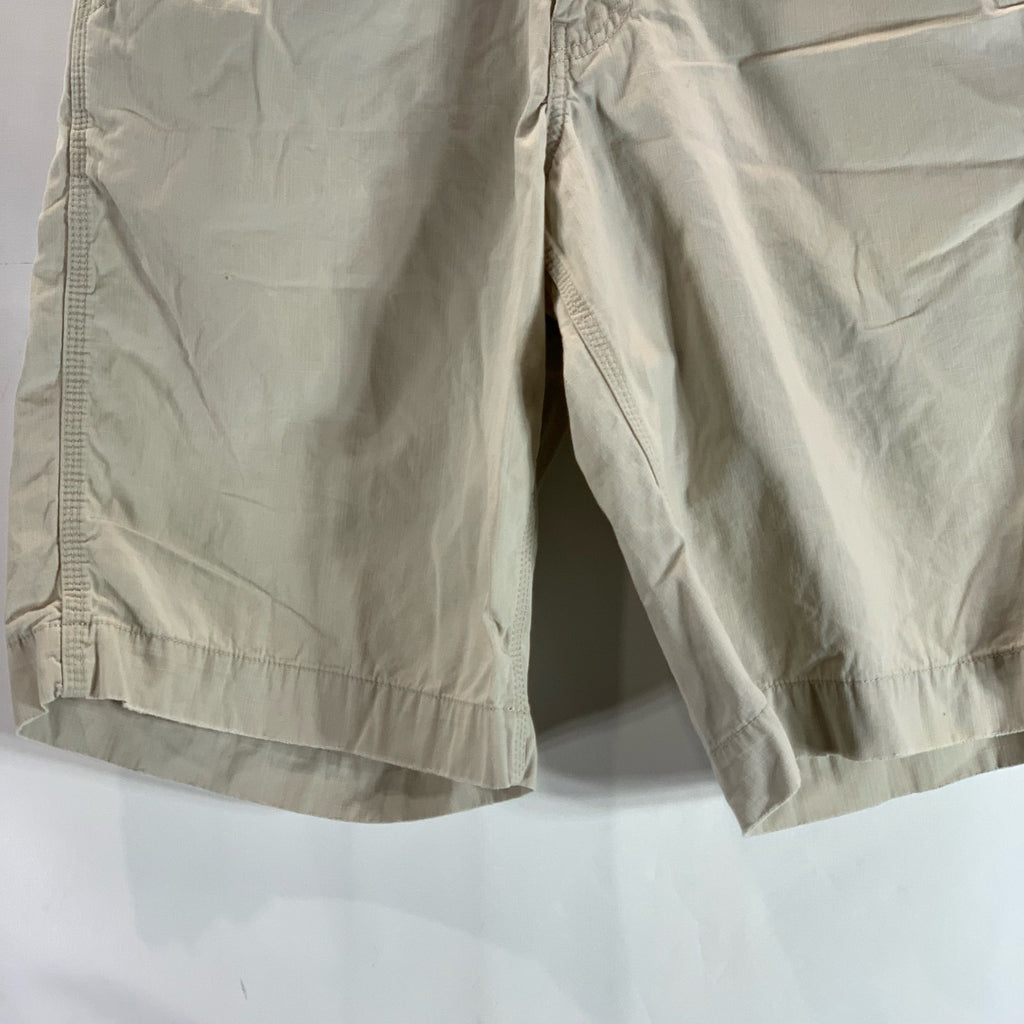 LUCKY BRAND BY GENE MONTESANO Men's Beige Regular-Fit Chino Shorts SZ 32