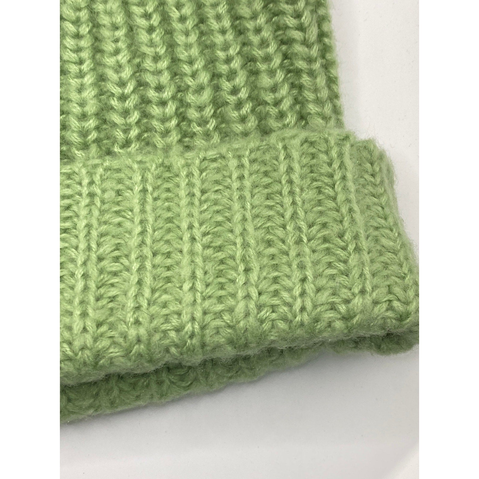 MY LITTLE ALIEN Unisex Adult Green Knit Cuffed Skater Beanie SZ OS