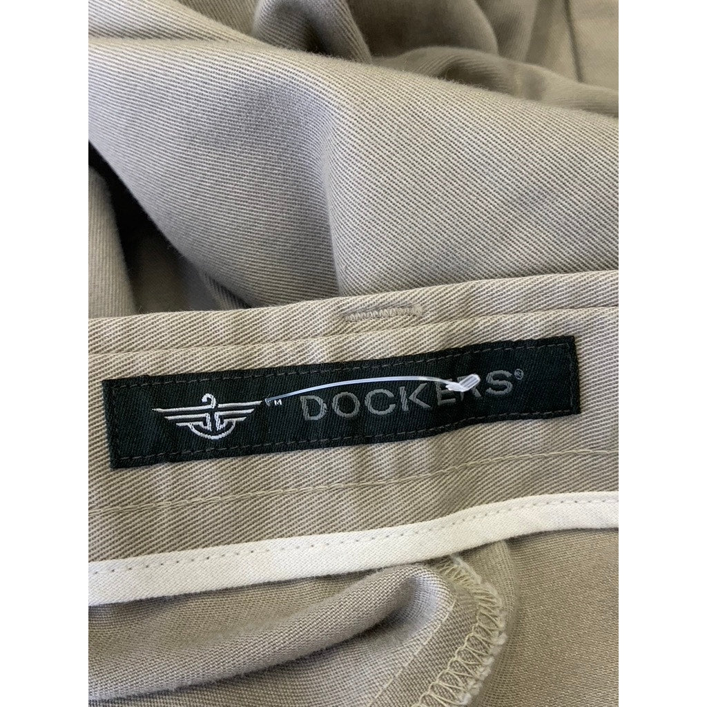 DOCKERS Men's Beige Regular Fit Straght-Leg Pants SZ 40X32