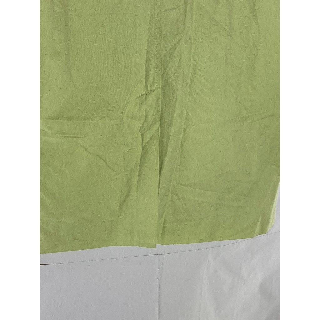 EILEEN FISHER Women's Lime Green Button-Up Lightweight Trench Coat SZ S