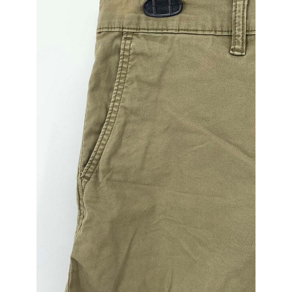 LEVIS Men's Olive Green XX Chino Distressed Relaxed Cotton Shorts SZ 38