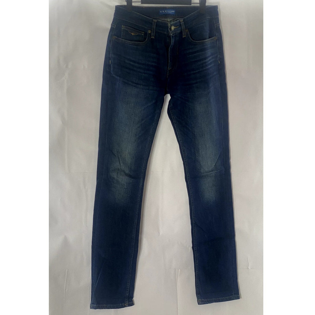 R.M. WILLIAMS Men's Dark Blue Straight-Leg Denim Five-Pocket Jeans SZ 30X34