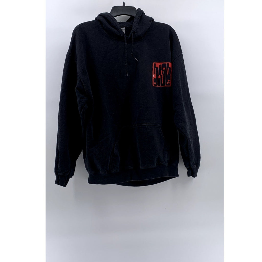 GILDAN Men's Black Brooklyn High Dive Heavy Blend Casual Pullover Hoodie SZ XL