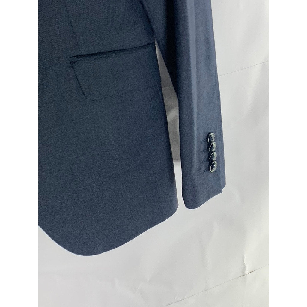 ZARA MAN Men's Navy Solid Two-Button Wool Blazer SZ 38