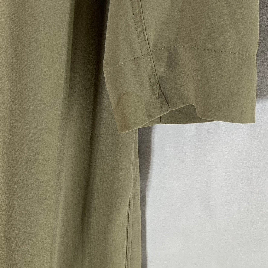 BABATON Women's Beige Open-Front Flowy Modern Belted Trench Coat SZ XXS