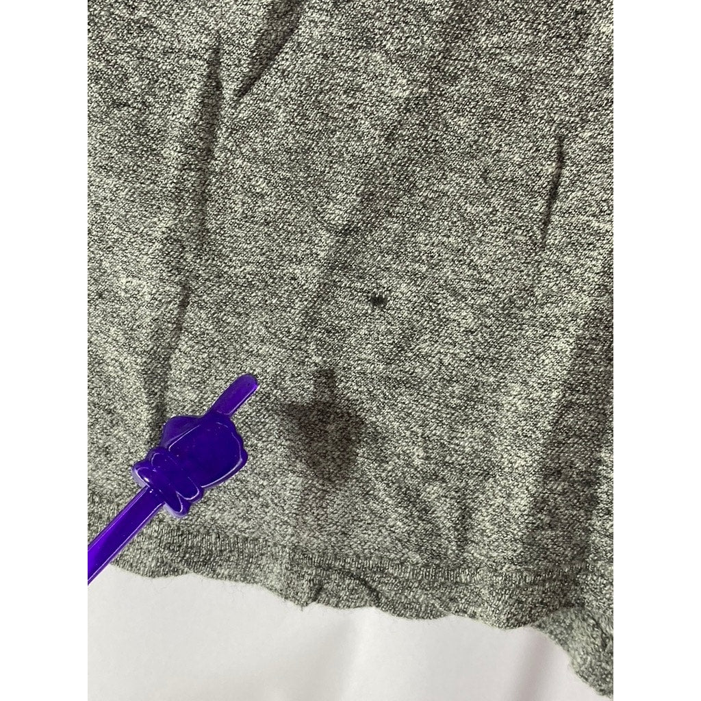 ZARA BASIC Women’s Gray Heather Scoop-Neck Long Sleeve Lightweight Top SZ M