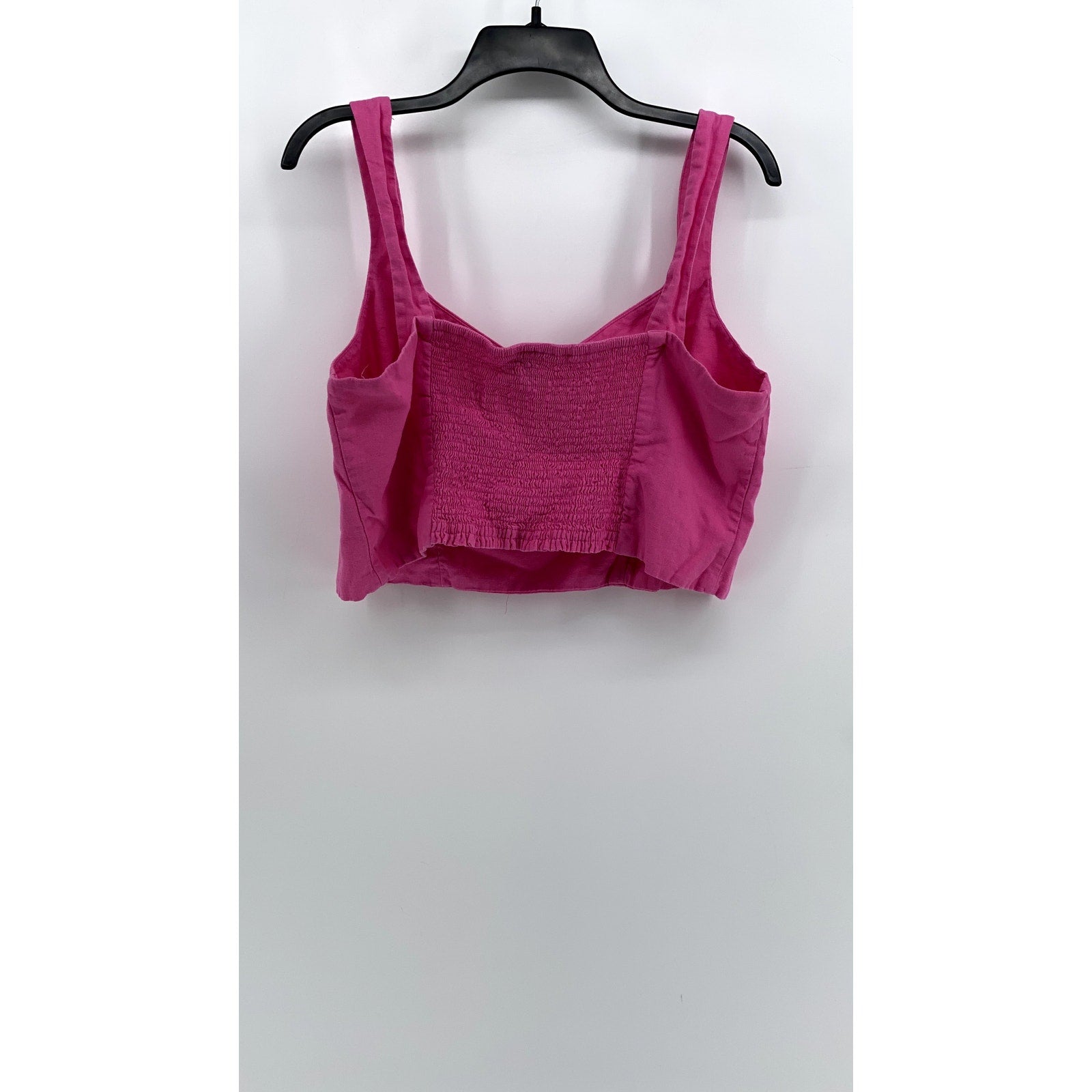 A NEW DAY Women's Pink Linen-Blend Cropped Top SZ XL