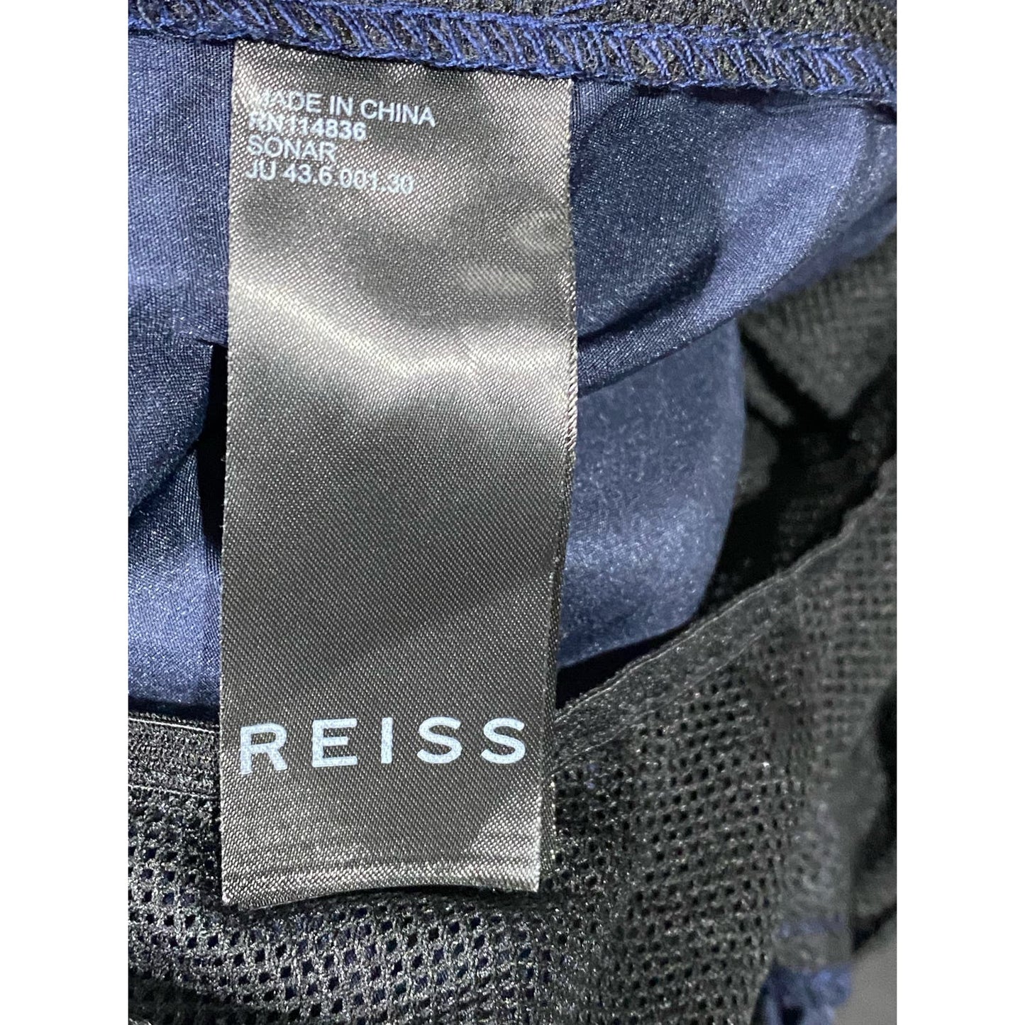 REISS Men's Navy Sonar Drawstring Pull-On Swim Trunks SZ XL