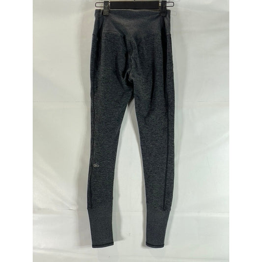 ALO YOGA Women's Dark Grey Highwaist Alosoft Pull-On Lounge Leggings SZ XS