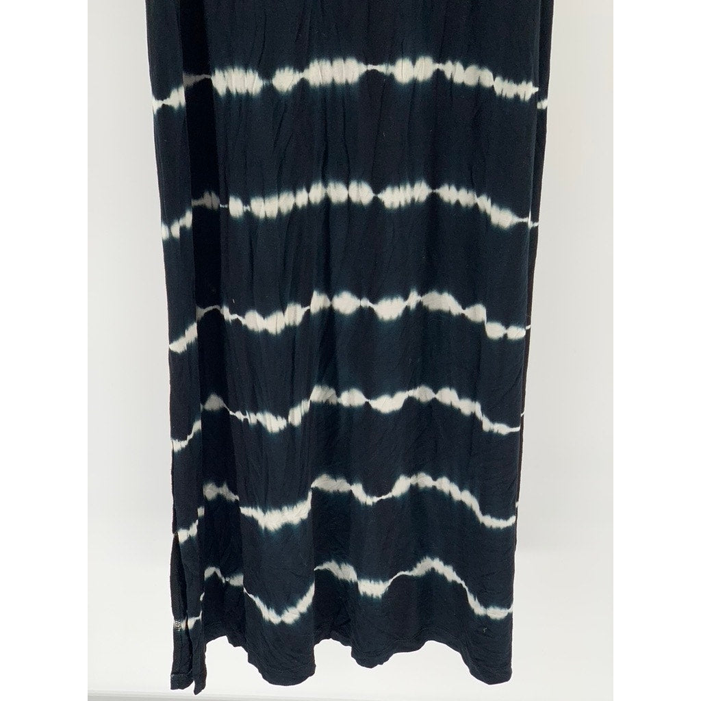 KENSIE Women's Blue-White Tie-Dye Tank Maxi Dress SZ M