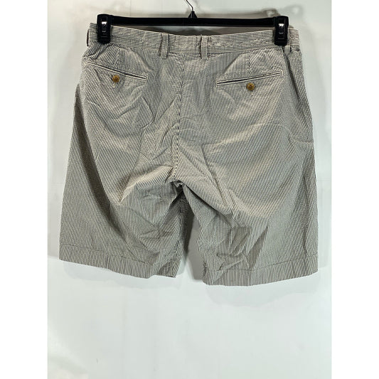 J.CREW CLUB Men's Gray Seersucker Regular-Fit 11" Chino Shorts SZ 35