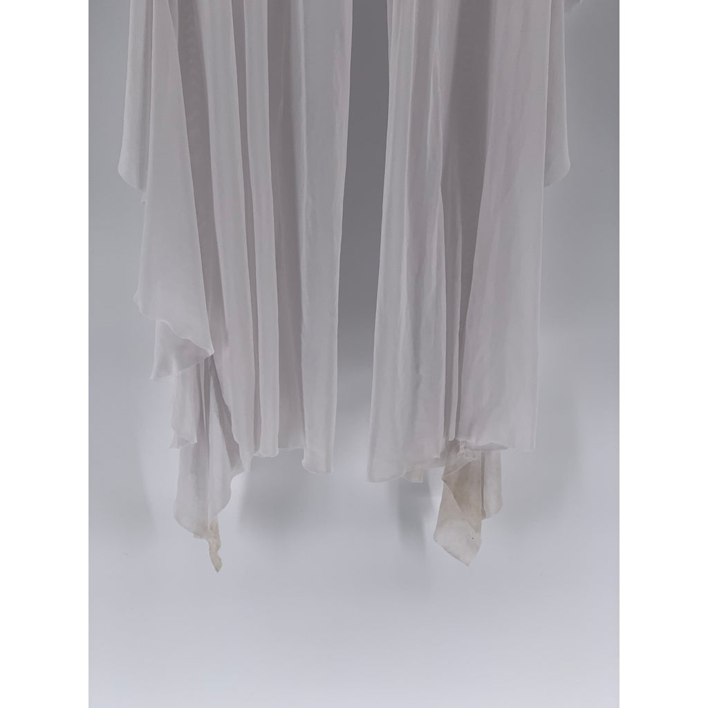 FASHION NOVA Women's White Sheer Sunshine See Through Fringe Cover-Up Pants SZ S